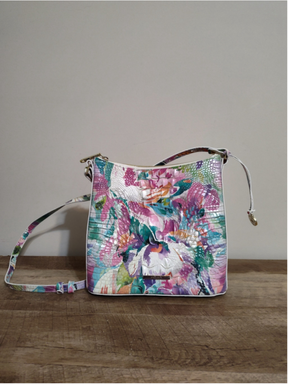Women's Brahmin Crossbody Bag One Size Multi-color White
